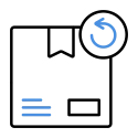 Package icon with a return arrow, representing GDT Supply USA’s easy return policy within 60 days