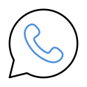 Speech bubble with a phone symbol representing GDT Supply USA WhatsApp customer communication.